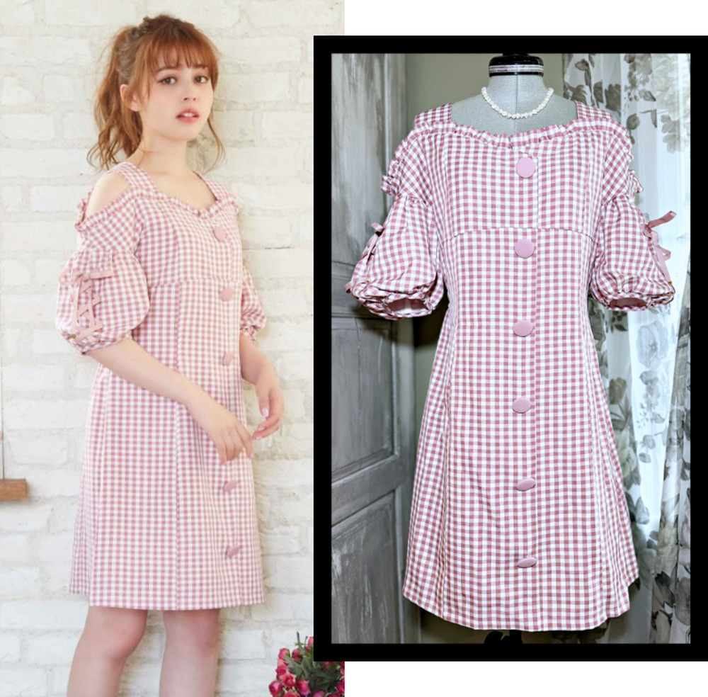 Liz Lisa Pink Gingham Check Mini Dress Jfashion Gyaru Himekaji Shoujo Girl Japan